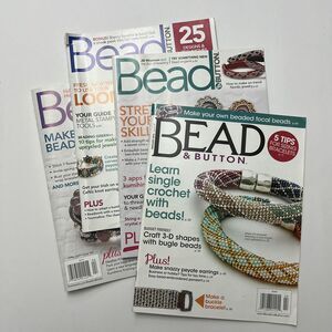 Bead and Button Lot of 4 Magazines February 2016 February April 2018 April 2019